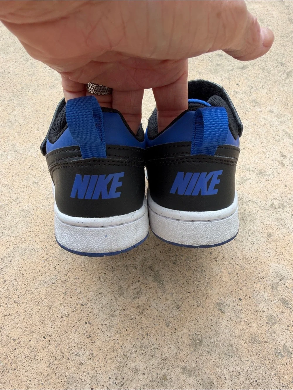 Nike Court Preschool Boys Borough Low Recraft Blue/Black Sneaker Size 2